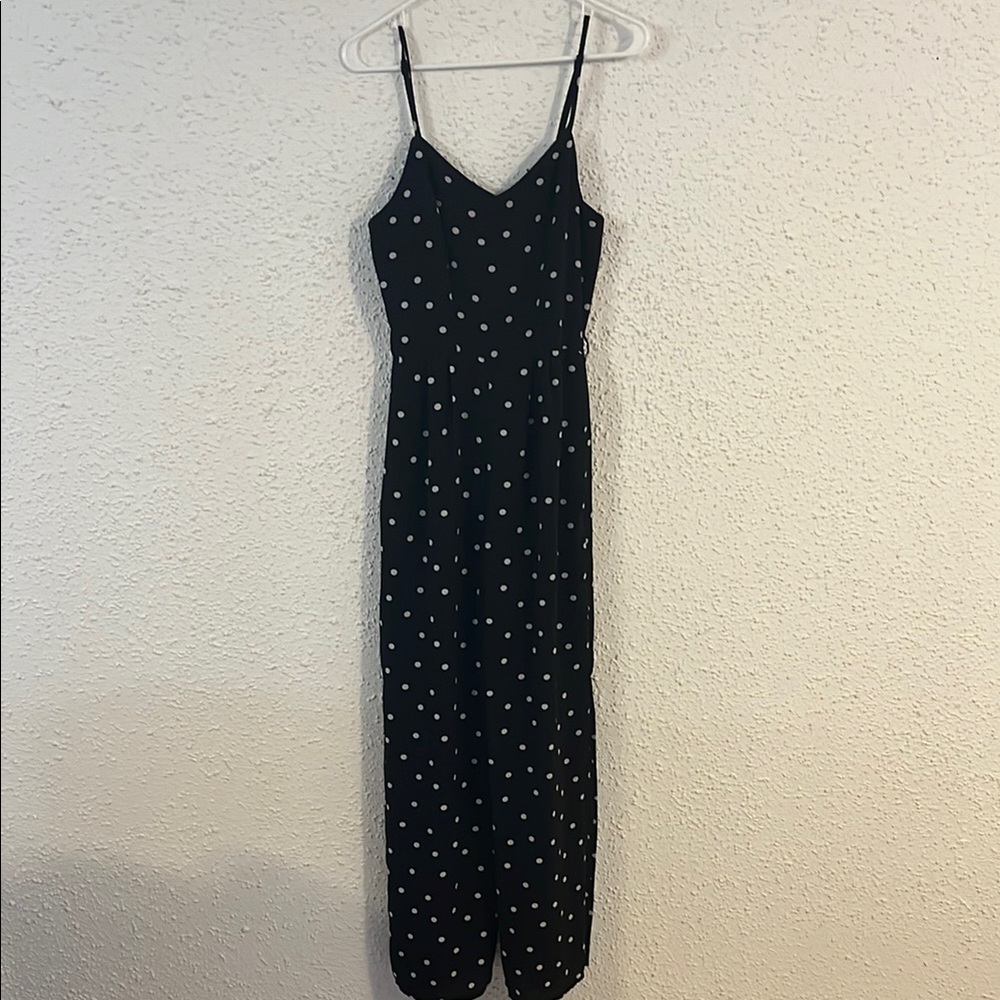 Elegant Black Polka Dot Dress